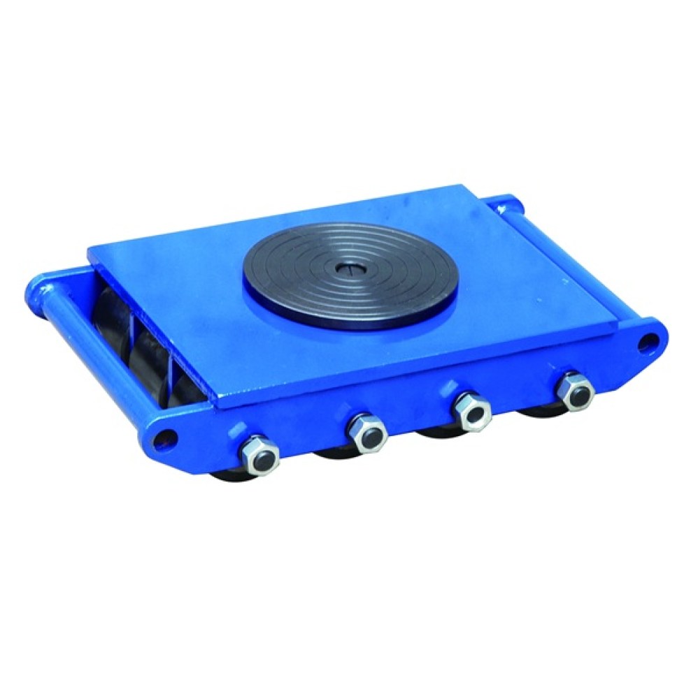MCTA-12 18T industrial load skate with turntable and 12 rollers for moving heavy machinery